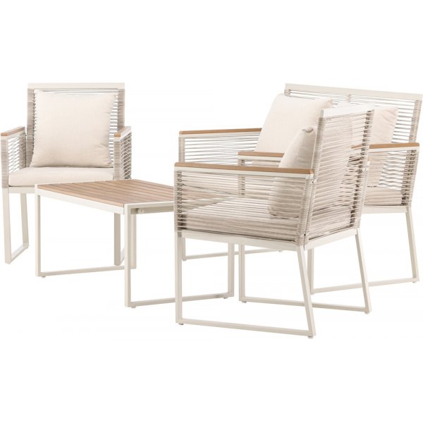 Dallas soffgrupp - Beige/ljusgrå Dallas soffgrupp - Beige/ljusgrå