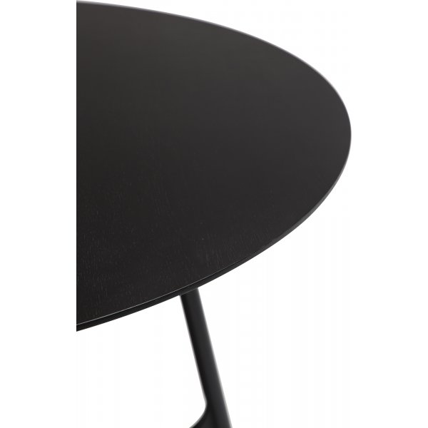 Table à manger Ooid Ø120 cm - Placage frêne teinté noir/noir Table à manger Ooid Ø120 cm - Placage frêne teinté noir/noir