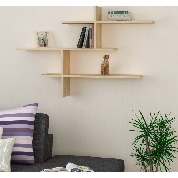 Étagère murale Leono - Chêne Étagère murale Leono - Chêne
