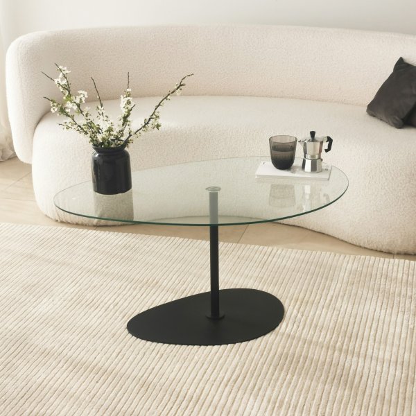 Table basse Porto 90 x 60 cm - Noir