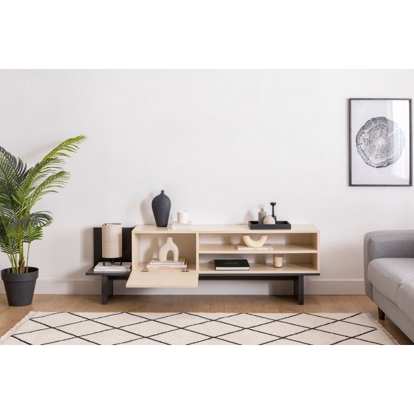 Meuble TV Frank - Beige/anthracite Meuble TV Frank - Beige/anthracite