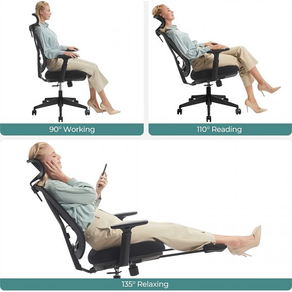 Chaise de bureau Henric - Noir