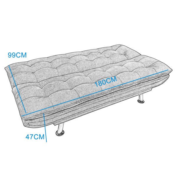 Bäddsoffa Skara – Mörkgrå tyg | 180 cm Bäddsoffa Skara – Mörkgrå tyg | 180 cm