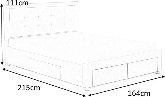 Cadre de lit Neveah - Beige/noyer Cadre de lit Neveah - Beige/noyer