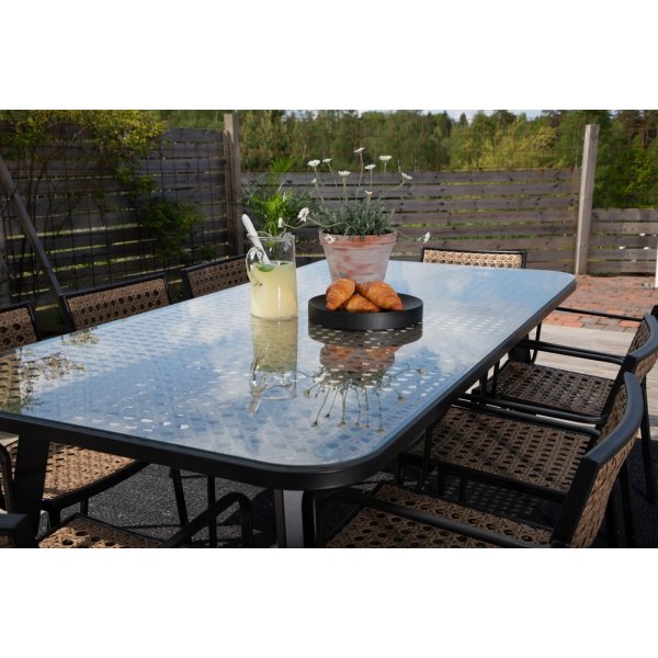 Paola matbord 200 x 100 cm - Svart/Sandbeige Paola matbord 200 x 100 cm - Svart/Sandbeige