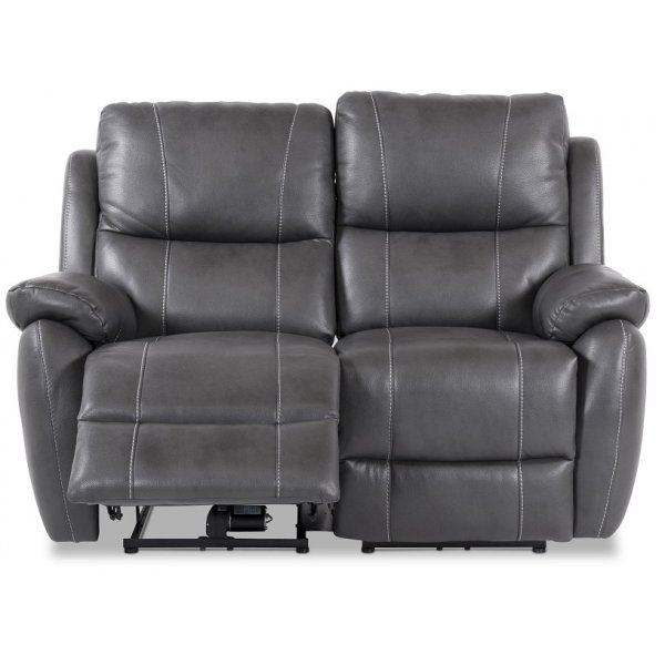 Enjoy Hollywood reclinersoffa (Biosoffa) - 2-sits (el) i i grått konstskinn + Möbeltassar Enjoy Hollywood reclinersoffa (Biosoffa) - 2-sits (el) i i grått konstskinn + Möbeltassar
