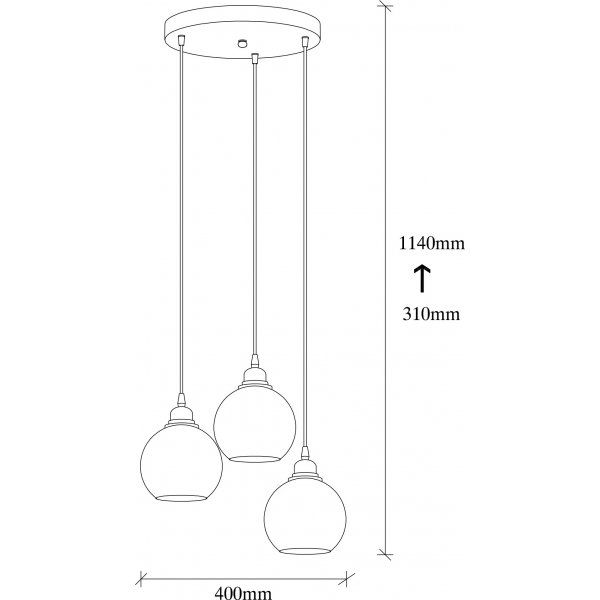 Plafonnier Smoke 11 - Noir