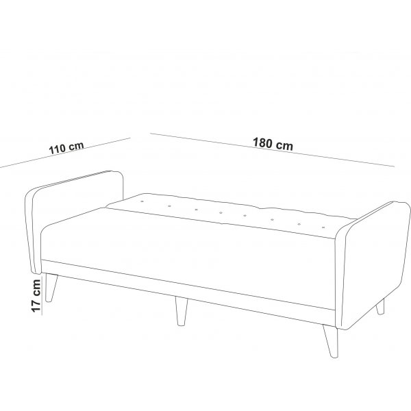 Canap-lit Aria - 205 cm