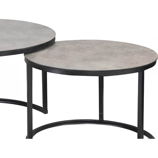 Harrisburg soffbord 80 x 80 cm - Grå/svart Harrisburg soffbord 80 x 80 cm - Grå/svart