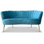 Snckan 2-sits soffa - Turkos sammet / Mssing