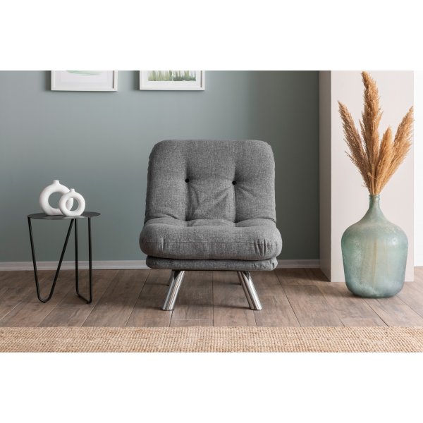 Fauteuil lit Misa - Gris clair Fauteuil lit Misa - Gris clair