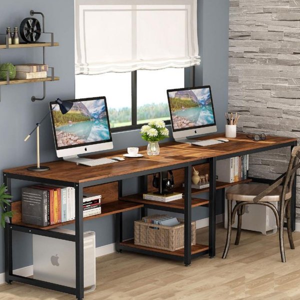 Bureau Buddy 240x60 cm - Noyer Bureau Buddy 240x60 cm - Noyer