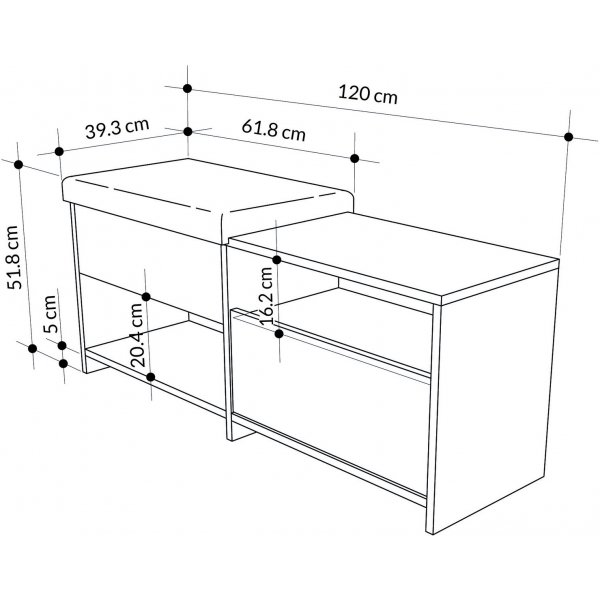 Banc d\\\'entre Filux - Marron