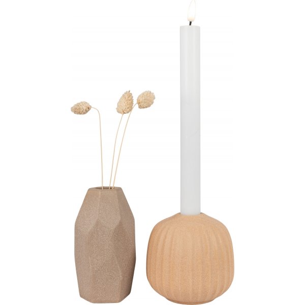 Vase+bougeoir House Nordic - Marron Vase+bougeoir House Nordic - Marron