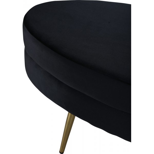 Rino sittpuff - Svart sammet Rino sittpuff - Svart sammet