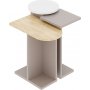 Mund satsbord 51 x 13 cm - Ljus mocka/ek/vit