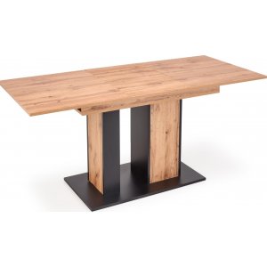 Table  manger Weber 125-170 cm - Chne Wotan/noir