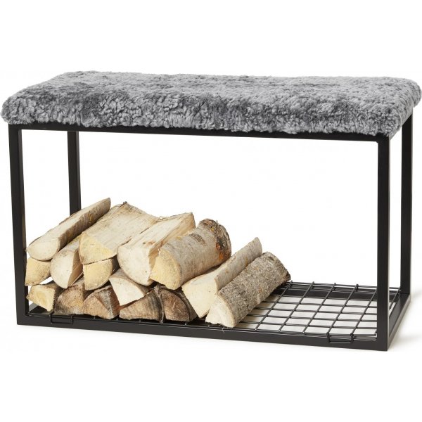 Palle sittbänk Ljusgrå/svart - 80 x 35 x 50 cm Palle sittbänk Ljusgrå/svart - 80 x 35 x 50 cm