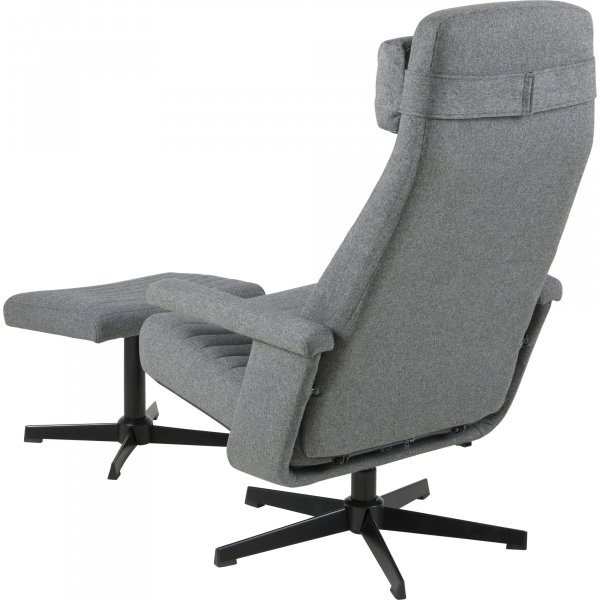 Fauteuil inclinable Tranby avec repose-pieds - Gris