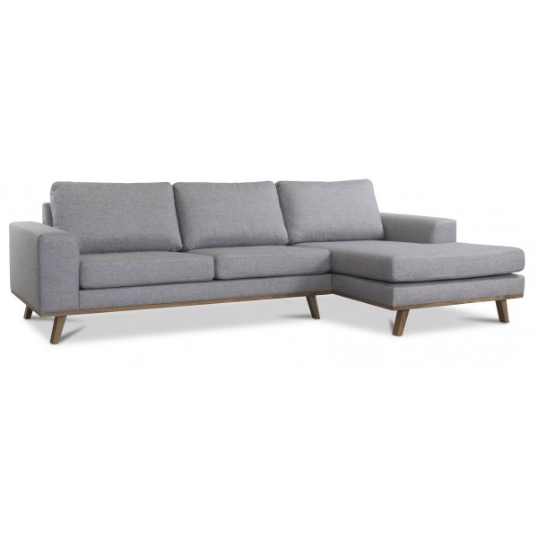 Stockholm Sofa Grijs/Eiken - Rechts