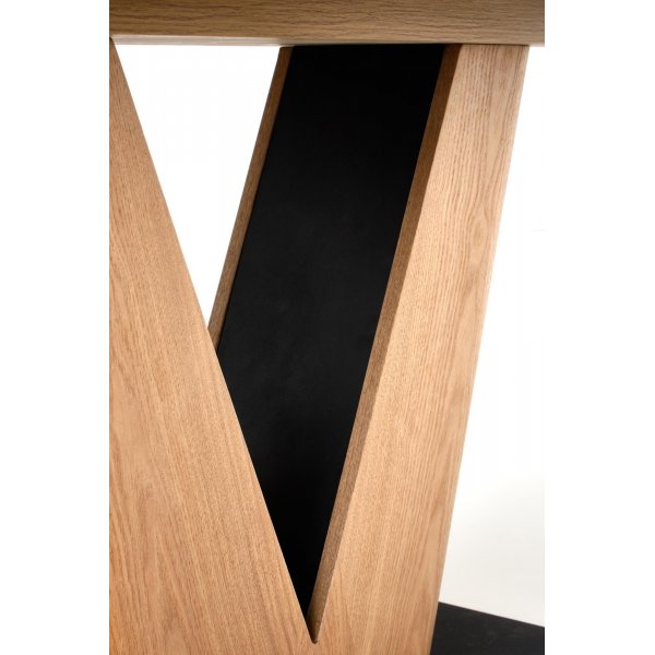 Tozzi matbord 160-200 x 90 cm - Ek/svart Tozzi matbord 160-200 x 90 cm - Ek/svart