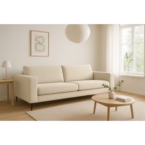 Soffa 3-sits beige - Aspen + Fläckborttagare för möbler Soffa 3-sits beige - Aspen + Fläckborttagare för möbler