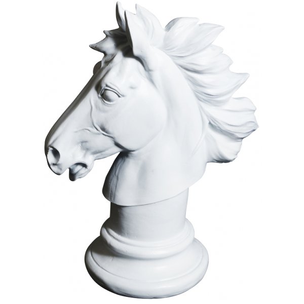 Prydnadshst huvud H 25 cm - Vit