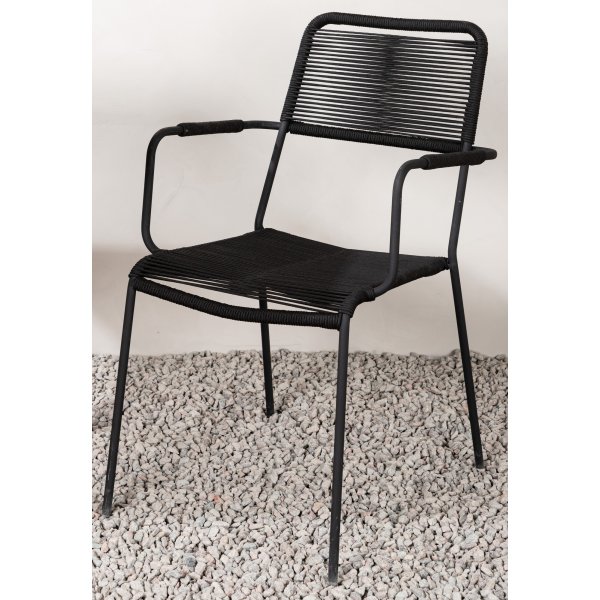 Lindos matstol - Svart Lindos matstol - Svart