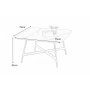 Estense soffbord 75 x 75 cm - Gr marmor/svart