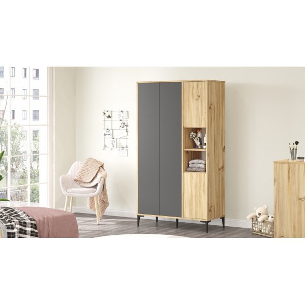 Aristo garderob - Felt/antracit