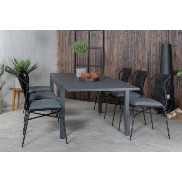 Marbella matbord 160 x 100 cm - Svart Marbella matbord 160 x 100 cm - Svart