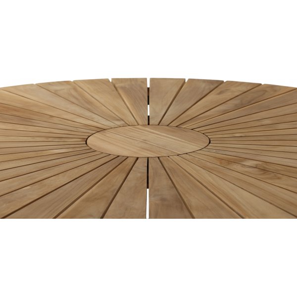 Mexico eettafel 140 cm - Zwart/teak