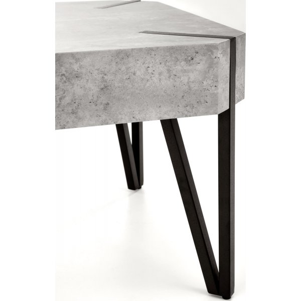 Marlene salontafel 110 x 60 cm - Zwart/betonpatroon Marlene salontafel 110 x 60 cm - Zwart/betonpatroon