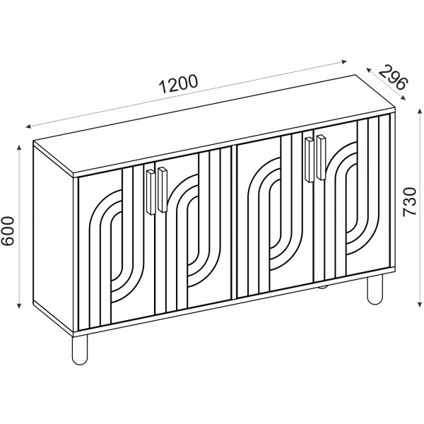 Rodney skänk - Antracit Rodney skänk - Antracit