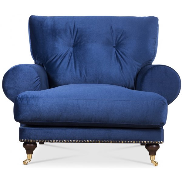 Fauteuil dco Andrew - Bleu (velours)