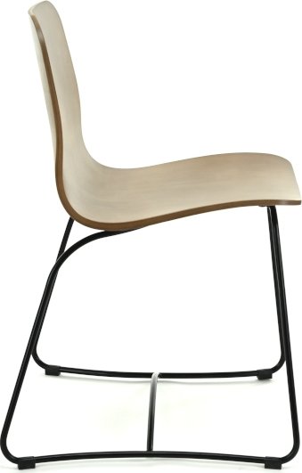 Chaise de salle  manger Hips avec base en mtal - Couleur de sige en option