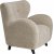 Fauteuil Carlino en peluche beige