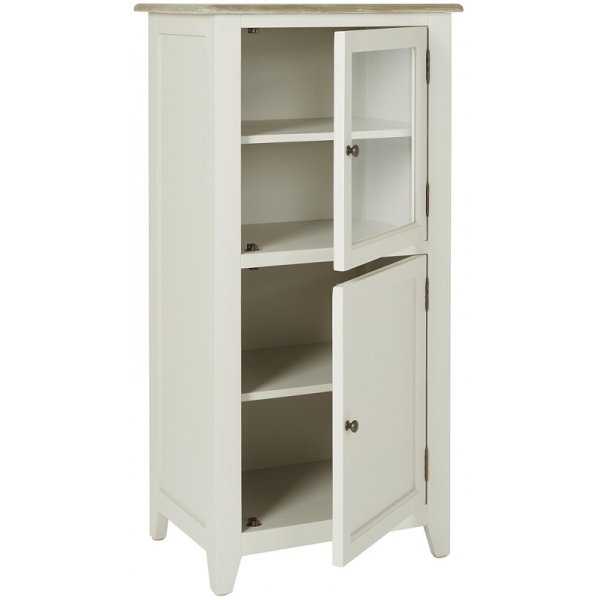 Hvaler vitrinskåp med förvaring + Möbeltassar Hvaler vitrinskåp med förvaring + Möbeltassar