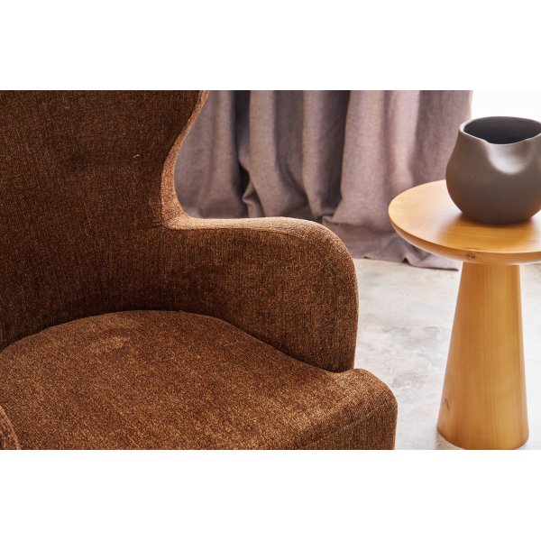 Fauteuil Karina - Marron/cuivre Fauteuil Karina - Marron/cuivre