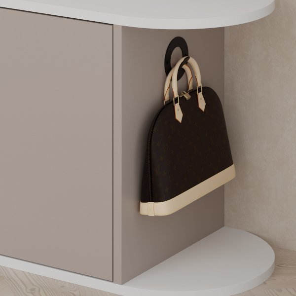 Nova hallbänk - Ljus mocca/vit Nova hallbänk - Ljus mocca/vit