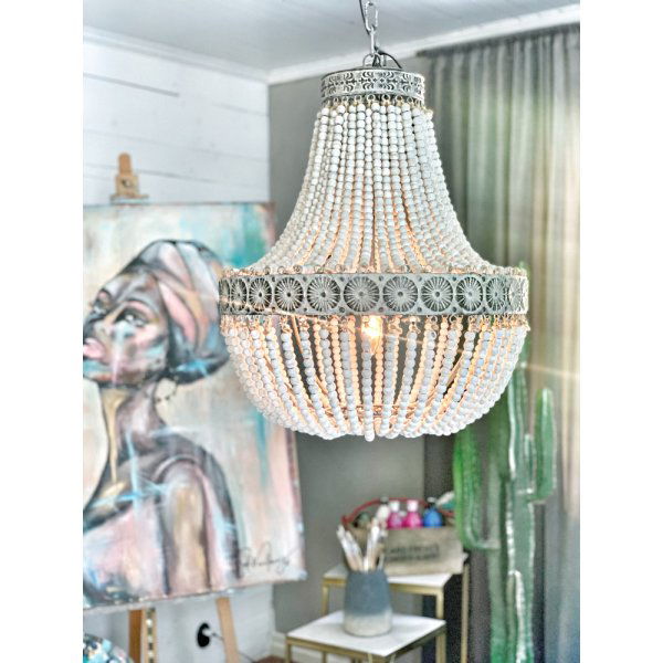 Kullampan taklampa med träkulor Kullampan taklampa med träkulor