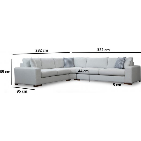 Canapé d'angle Lombardo - Beige Canapé d'angle Lombardo - Beige