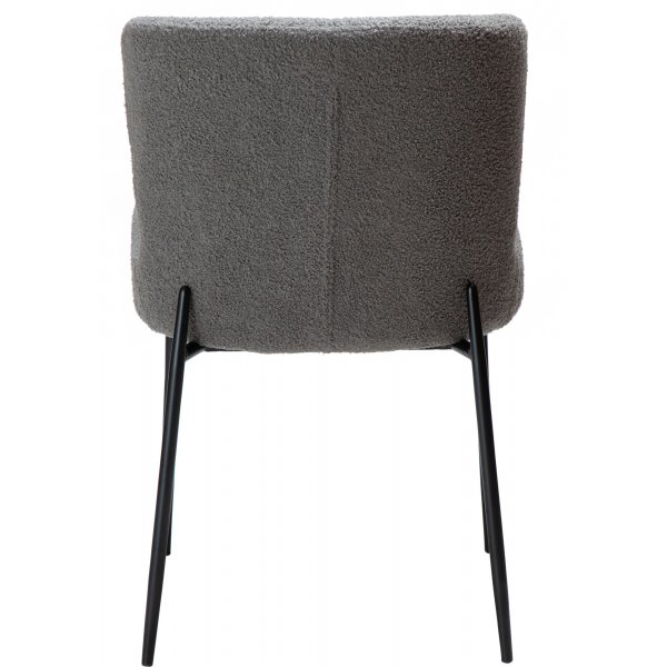 Chaise de salle à manger Glam - Stone boucle/noir Chaise de salle à manger Glam - Stone boucle/noir