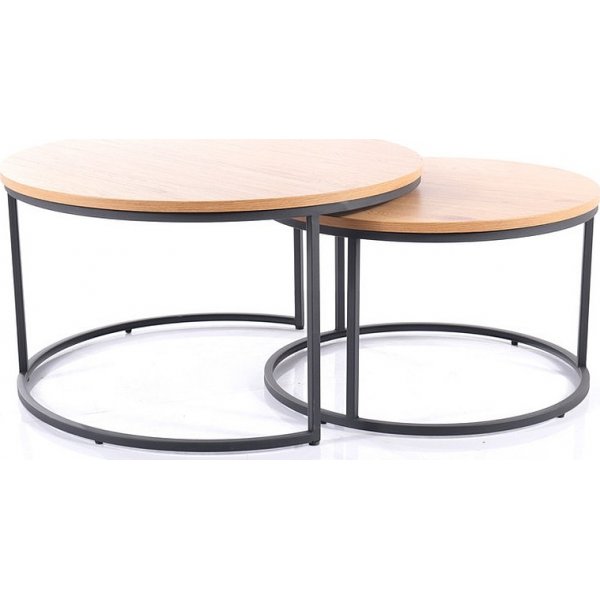 Set de table 80/60 cm - Chne/noir