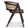 Chaise avec cadre Sikns - Acajou marron/rotin