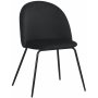Plaza velvet stol - Svart / Svart