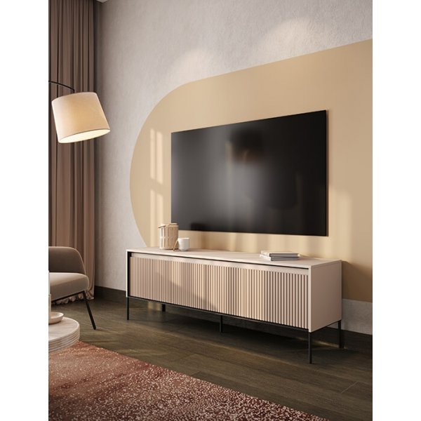 Trend TV-bänk B167 cm - Beige/svart Trend TV-bänk B167 cm - Beige/svart