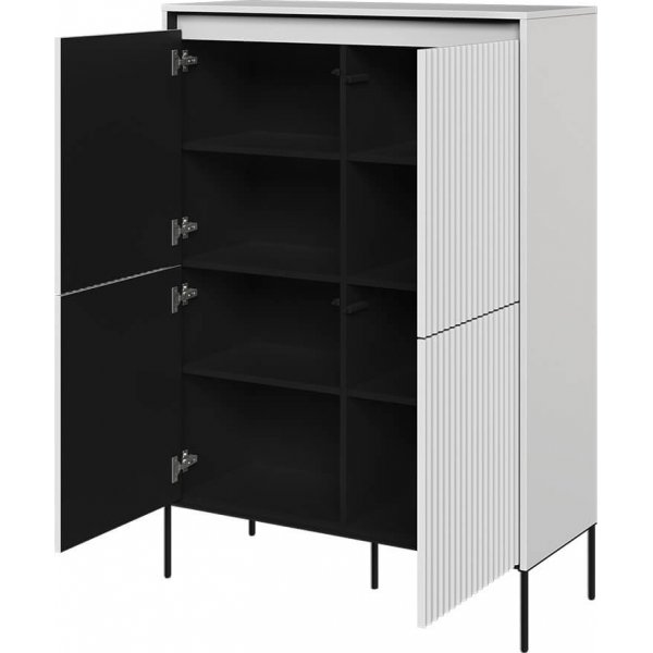 Trend skåp H140 cm - Vit/svart Trend skåp H140 cm - Vit/svart