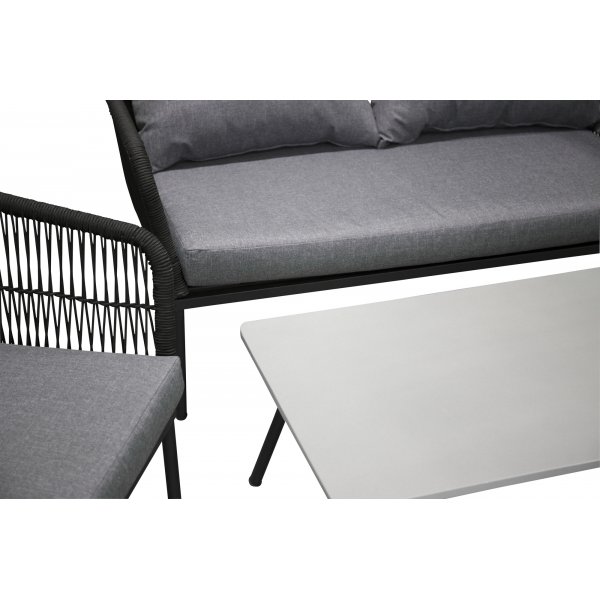 Groupe de salon Lindos - Noir Groupe de salon Lindos - Noir