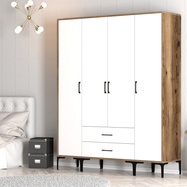 Armoire Kumsal 13 Noyer/blanc Armoire Kumsal 13 Noyer/blanc